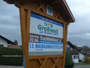 Maibaumaufstellen in Großweil